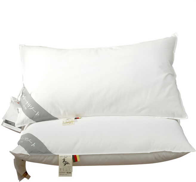 理享家 好好睡枕芯 羽絨, 白色, 1個