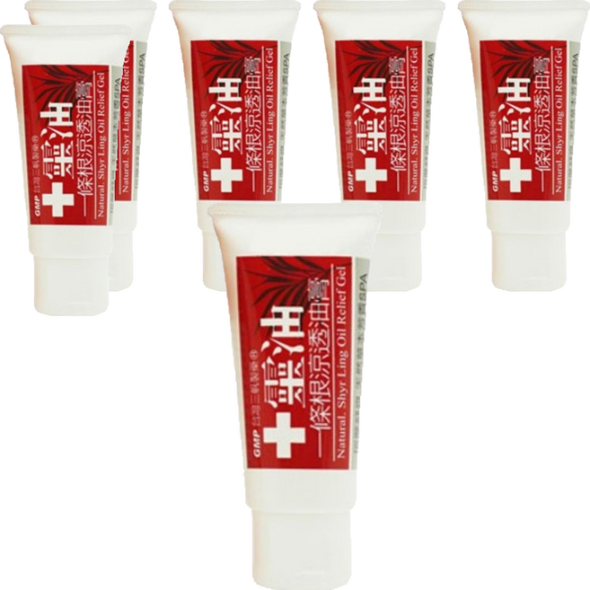 十靈本舖 十靈油一條根涼透油膏 60g, 6條, 1入