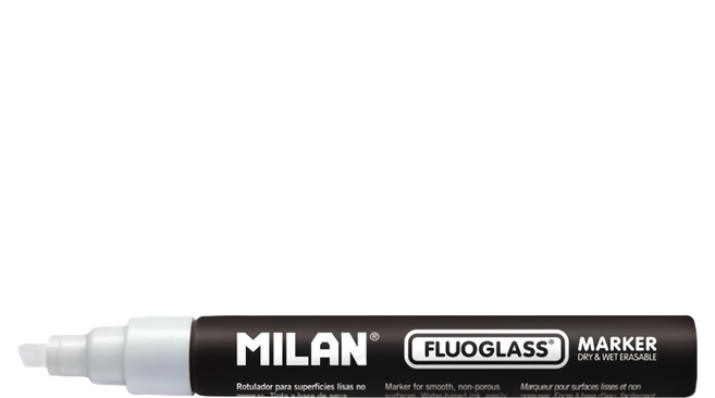 MILAN 玻璃彩繪擦擦筆 21.3g, 白色, 1支