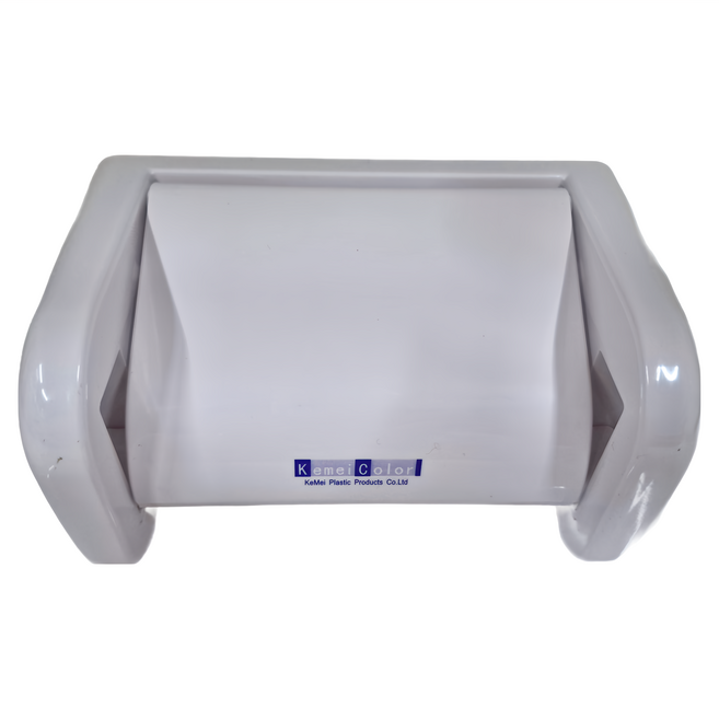 KM 免打孔紙巾架 壁掛貼吸盤兩用捲筒紙掛架 17 x 10 x 8.5cm 500g, 白色, 1個