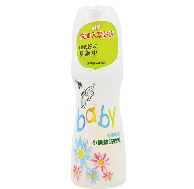 叮寧 寶貝有機精油小黑蚊防蚊液 可倒噴, 80ml, 1瓶