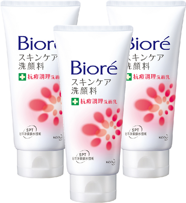 Biore 蜜妮 抗痘調理洗面乳, 100g, 100ml, 3條