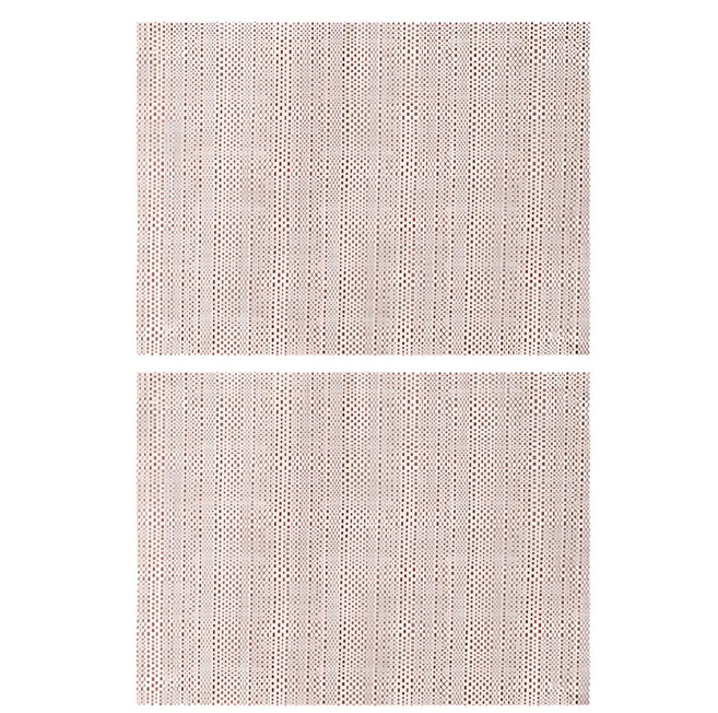 SHIMOYAMA 和風PVC防滑隔熱餐墊, 橘白色, 2片