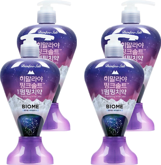 BAMBOO SALT 竹鹽 BIOME雙效 喜馬拉雅粉晶鹽牙膏 按壓式設計 韓國進口