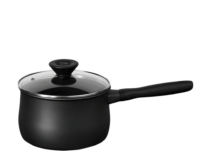 MEYER 美亞 鎧甲系列 導磁不沾單柄湯鍋 含蓋 3L, 18cm, 鎧甲黑, 1個