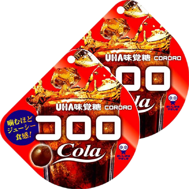 UHA 味覺糖 Cororo 酷露露 Q糖 可樂味, 40g, 2包