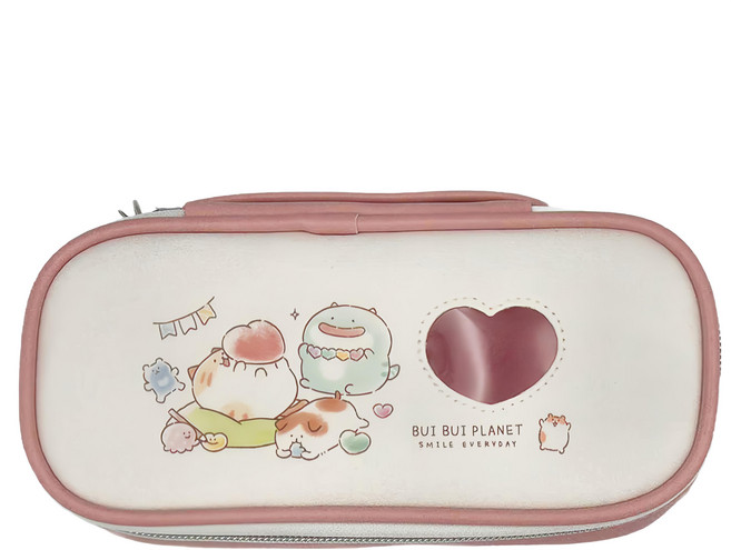 JOY STAR 九達 胖胖星球 皮質上翻筆袋 JPC-153A 95 x 210 x 55cm, 煙燻粉, 1個
