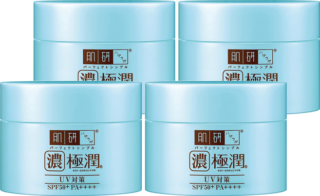 Hadalabo 肌研 極潤 完美多效高保濕凝霜 SPF50+ PA++++ UV對策, 90g, 4罐