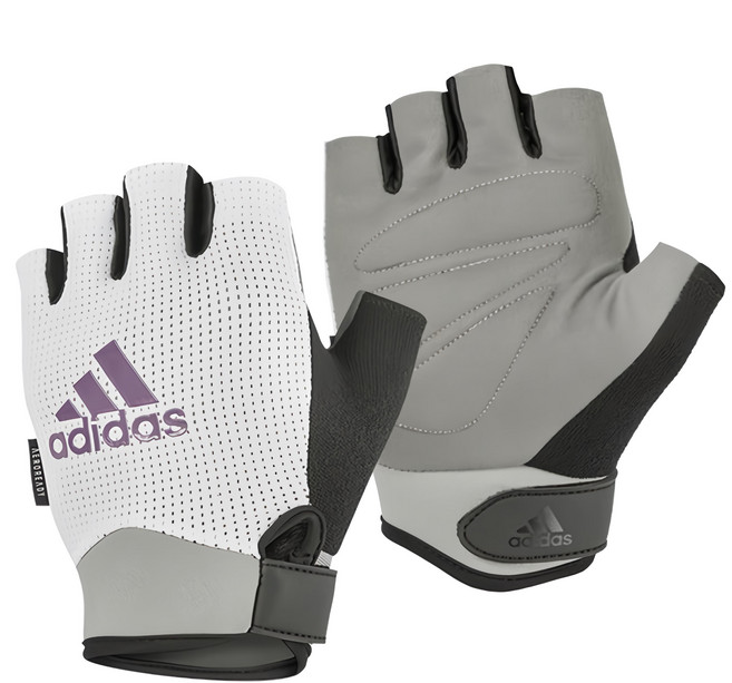 adidas 愛迪達 女用透氣訓練手套, 象牙灰, 1雙