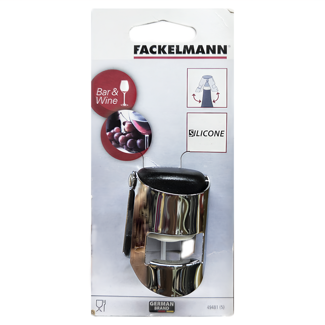 FACKELMANN 法克漫 高級紅酒開瓶器 造型美觀 簡單易用 一物兩用, 黑色 + 白色, 1個