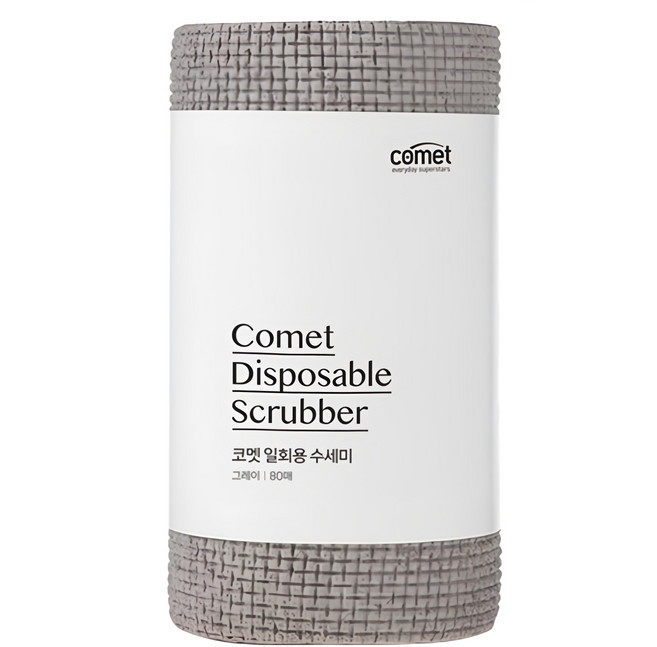 comet 拋棄式菜瓜布, 灰色, 1捲, 80個