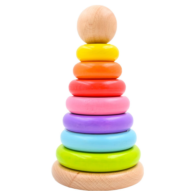 woet 幼幼彩色幾何疊疊樂 #10501, 多色, 1組