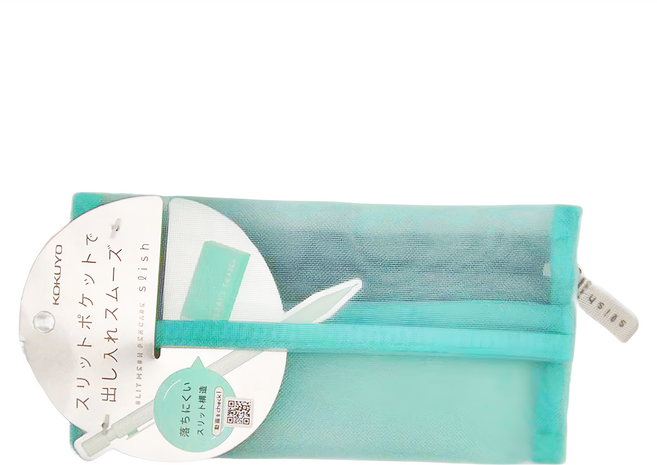 KOKUYO 國譽 slish 網眼筆袋, 祖母綠, 1個