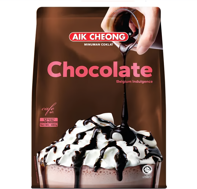 AIK CHEONG 益昌 南洋風文藝館 香滑巧克力飲品 經典原味, 40g, 12包, 1袋