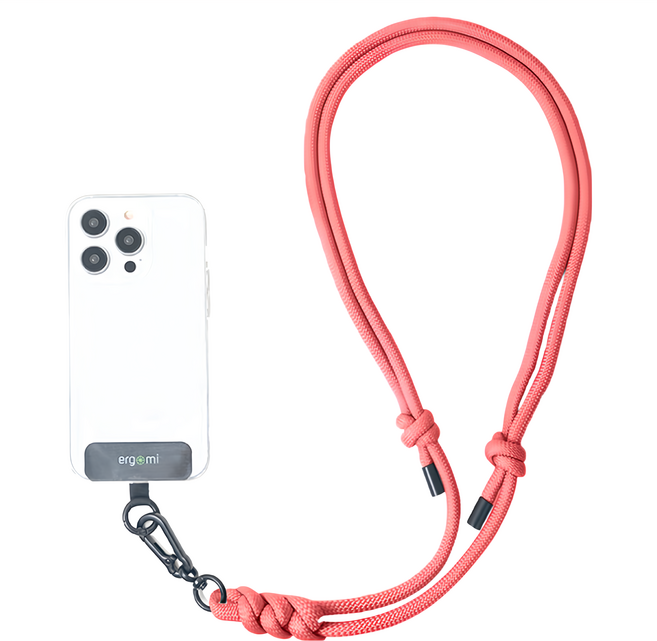 ergomi Knot 8.0mm編織手機掛繩 ES-STRAD-PK, 1個, 玫瑰粉