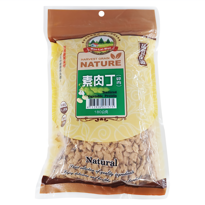 WON LAI WON 旺來旺 素肉丁 碎肉, 180g, 1包