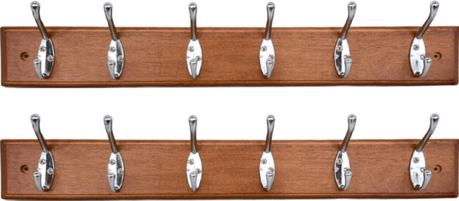 GOZENBO 御膳坊 原木六連鉤, 木色 + 銀色, 2個