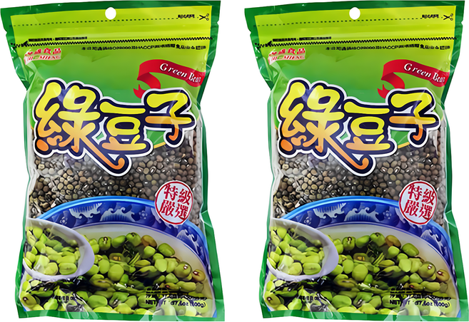 CHI-SHENG 耆盛食品 綠豆子, 500g, 2包