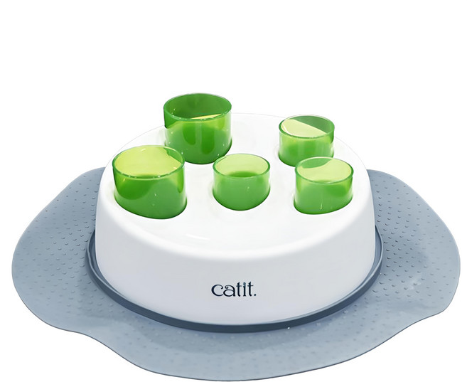 catit 嘿卡堤 多感互動系列 舞動慢食碗, 1組, 白色