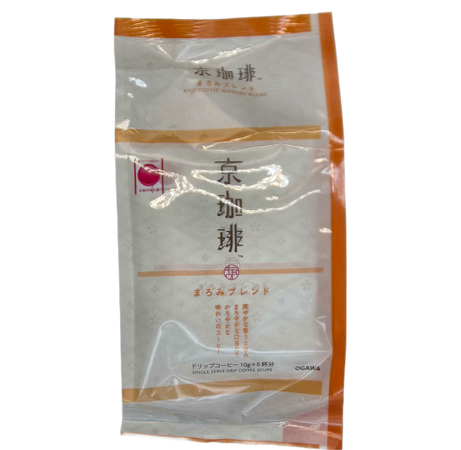 OGAWA 小川珈琲 京都吟味百饌柔和京咖啡濾掛式, 10g, 5包, 1袋