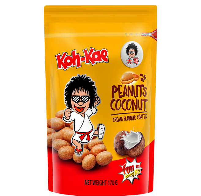 Koh-Kae 大哥 椰漿味花生豆, 170g, 1包