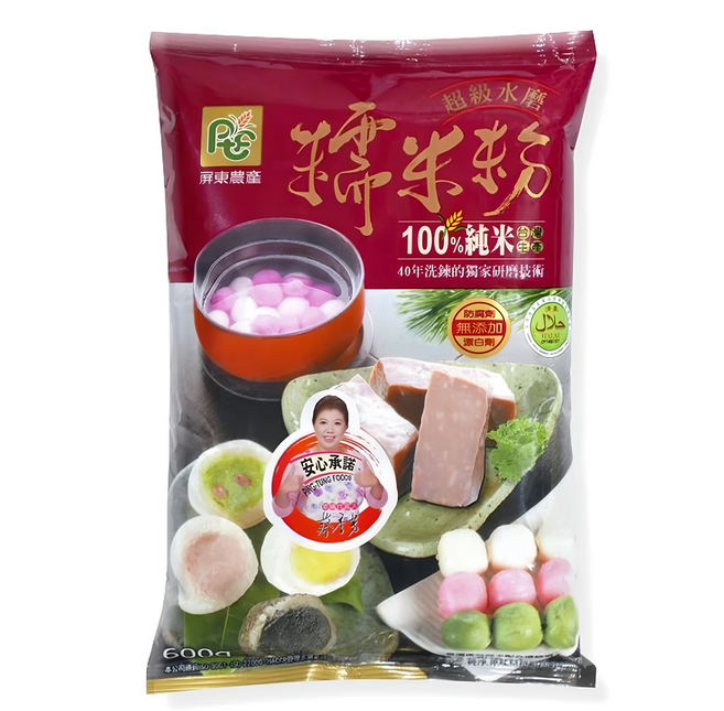屏東農產 糯米粉, 600g, 1包