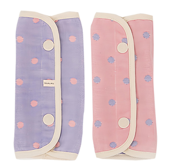 MARURU 日本五層紗揹帶口水巾 2入, 莓果協奏曲 粉色款, 1組