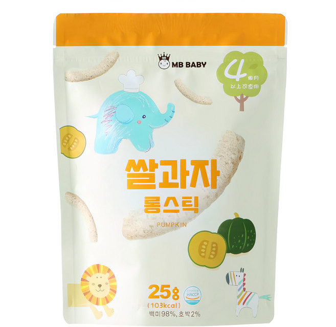 MB BABY 萌寶寶 米棒, 南瓜, 25g, 1包