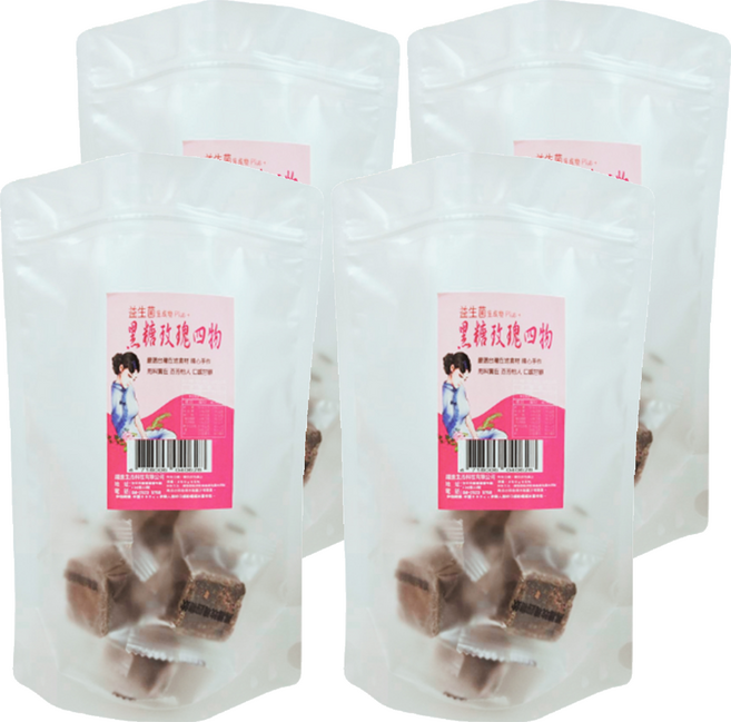蔡薑君 益生菌黑糖玫瑰四物, 250g, 4袋