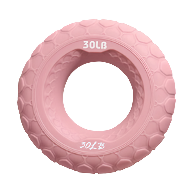 MICHAEL FITNESS 麥克健身 握力圈 30磅 2個 矽膠材質 柔軟高彈 經久耐用, 柔和粉