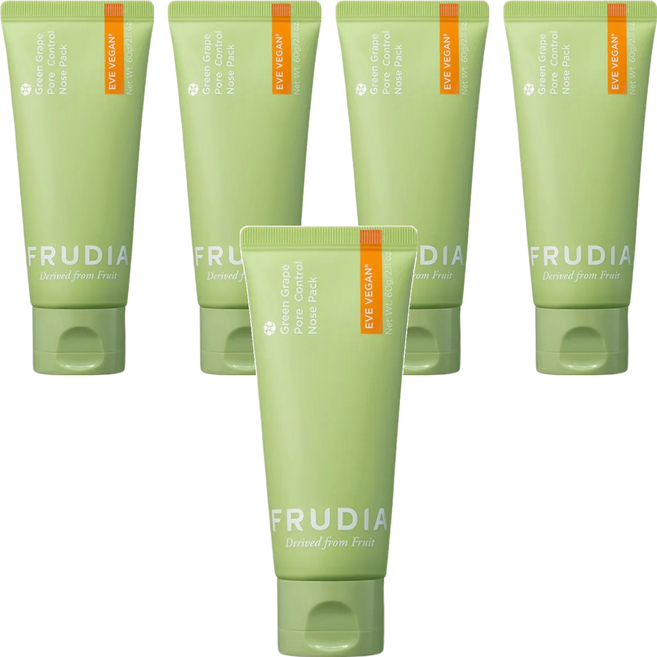 FRUDIA 有拭無孔 青葡萄毛孔潔淨鼻膜 撕除式 60g EVE VEGAN, 1條, 5條