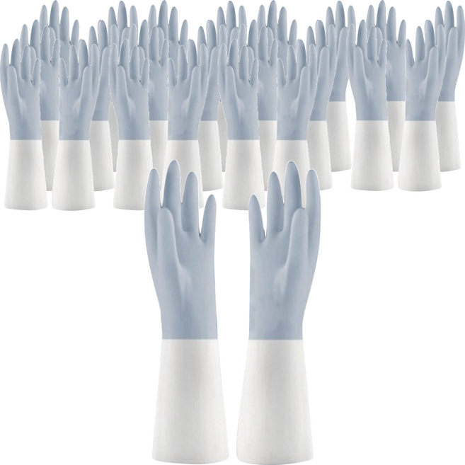 C471406 防水家務手套 藍色 6雙組, L(31 x 13.5 x 11cm), 2組