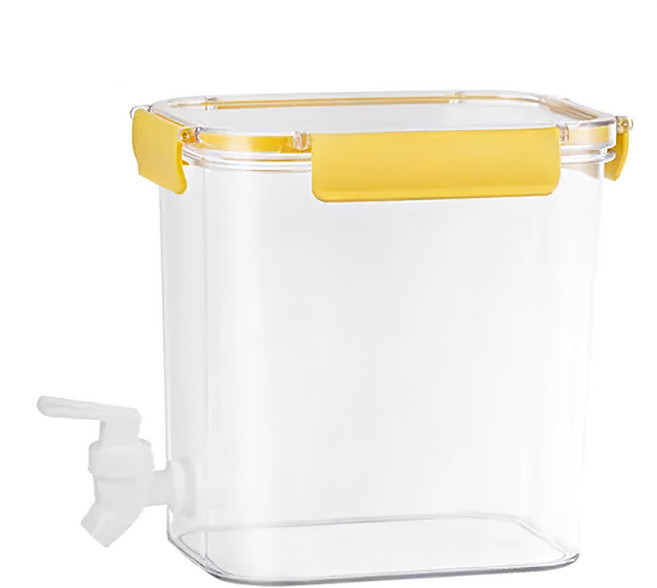 FAmILyLIFE 生活 冰沁多功能全密封儲物冰水壺, 炎夏黃, 3.5L, 1個