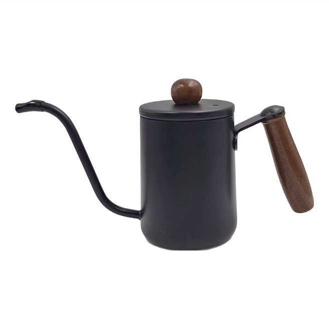 FANCY LIFE 木手柄咖啡手沖壺, 手沖咖啡壺, 600ml, 1個