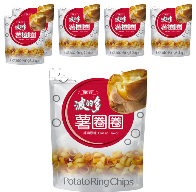 華元 波的多 薯圈圈 經典原味, 168g, 6包