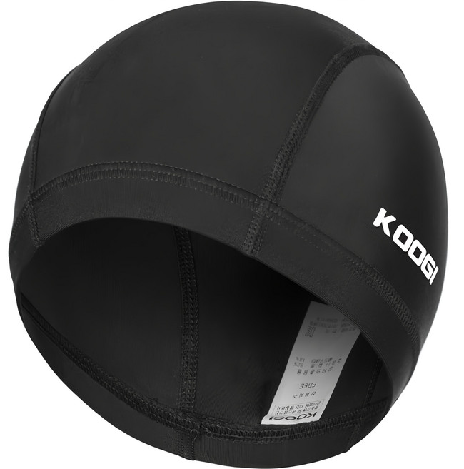 KOOGI ADVENTURE 彈性成人泳帽 KA-ZC001, 1個, 黑色