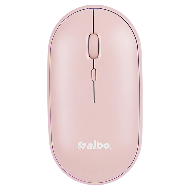 aibo 藍牙/2.4G雙模式 充電靜音無線滑鼠, LY-ENMSRWB-P, 浪漫粉