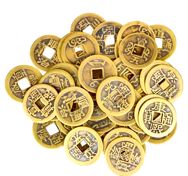 開運陶源 散裝古銅錢 五/六帝錢, 古銅色, 36枚