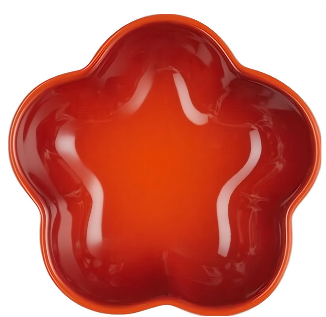 LE CREUSET 花型盤 小 火紅辣椒, 紅色, 1個