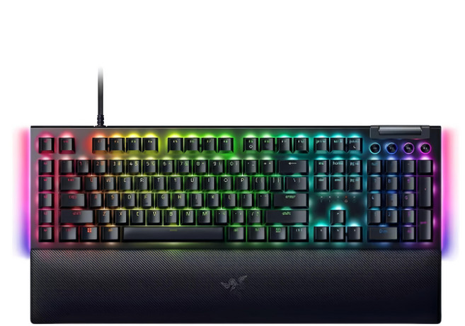 RAZER 雷蛇 BlackWidow 黑寡婦 V4 幻彩版 機械式電競鍵盤 (中文), 黑色, RZ03-04691600-R3T1, 綠軸