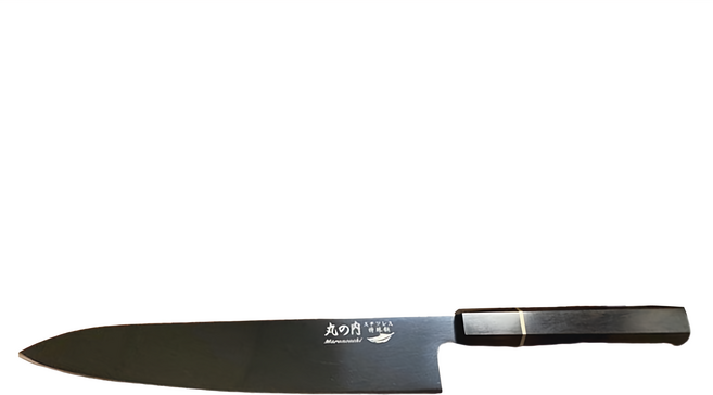 丸之內 鉬釩鋼牛刀 黑檀木八角柄 240mm 鋒利耐用 輕鬆切割食材, 1支