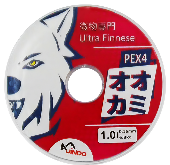台灣 JiNDO Wolf 雪狼 激細 微物 4股 路亞 PE 釣線, 白色, 1個