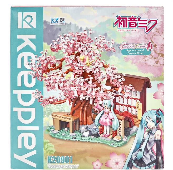 KEEPPLAY 奇妙積木 初音未來場景積木 6歲以上, 賞櫻季節 多色, 1盒