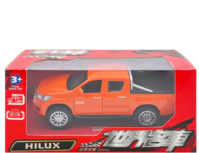 鼎豐 世界名車 love color 樂彩森林 正版授權合金名車 HILUX 迴力, 橙色, 1個
