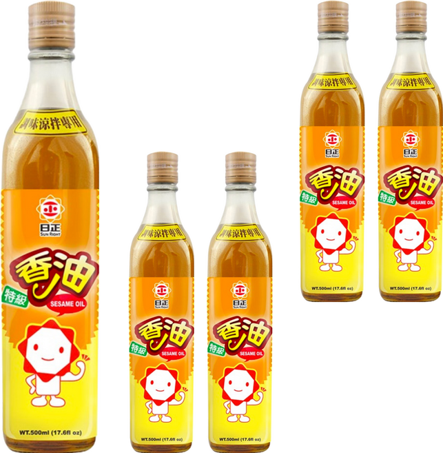 日正食品 特級香油 調味涼拌專用, 500ml, 5瓶