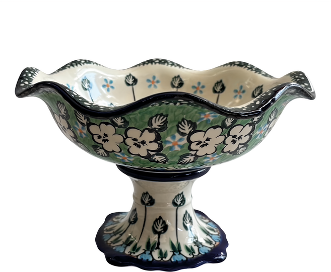 Royal Duke 波蘭風陶瓷手繪餐具系列 高腳果盤 SQ8639-TW, 1個, 曼玉