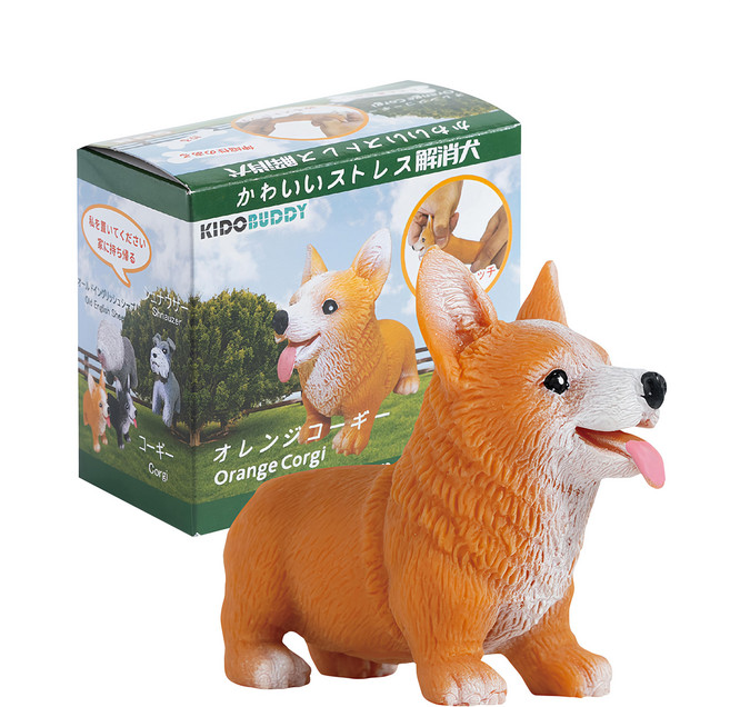 KIDO BUDDY 紓壓犬 橙色柯基犬 9 x 4.5 x 8cm, 1個