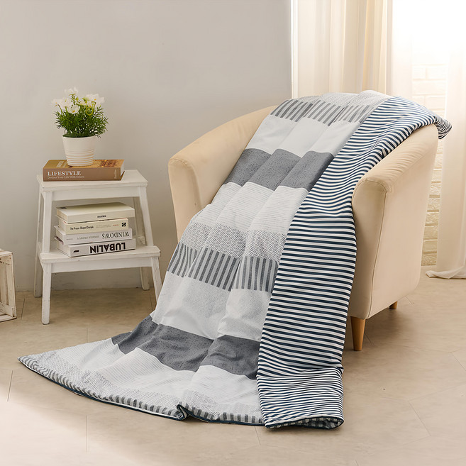 J-bedtime 床寢時光 舒柔棉四季被 涼被 R6896M 台灣製, 品味條紋