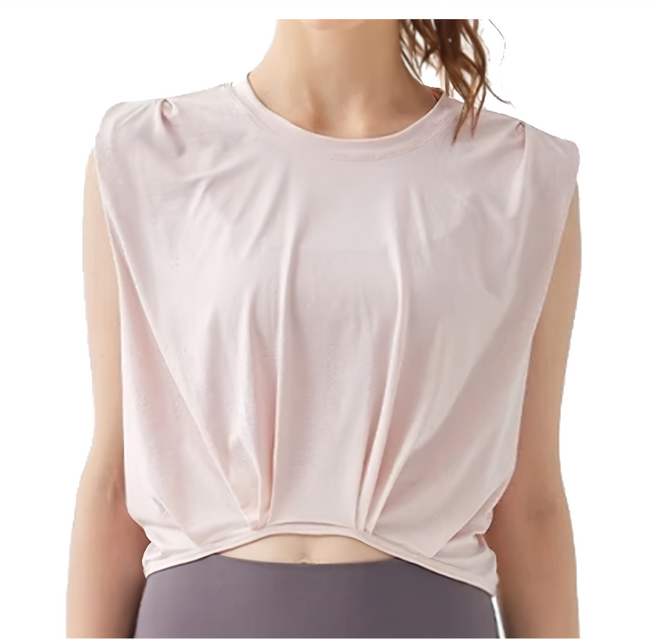 高彈性顯瘦修身排汗短版運動背心