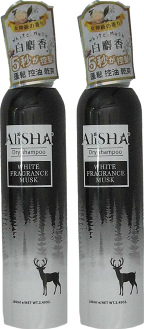 AliSHA 乾洗髮噴霧 白麝香, 180ml, 2瓶
